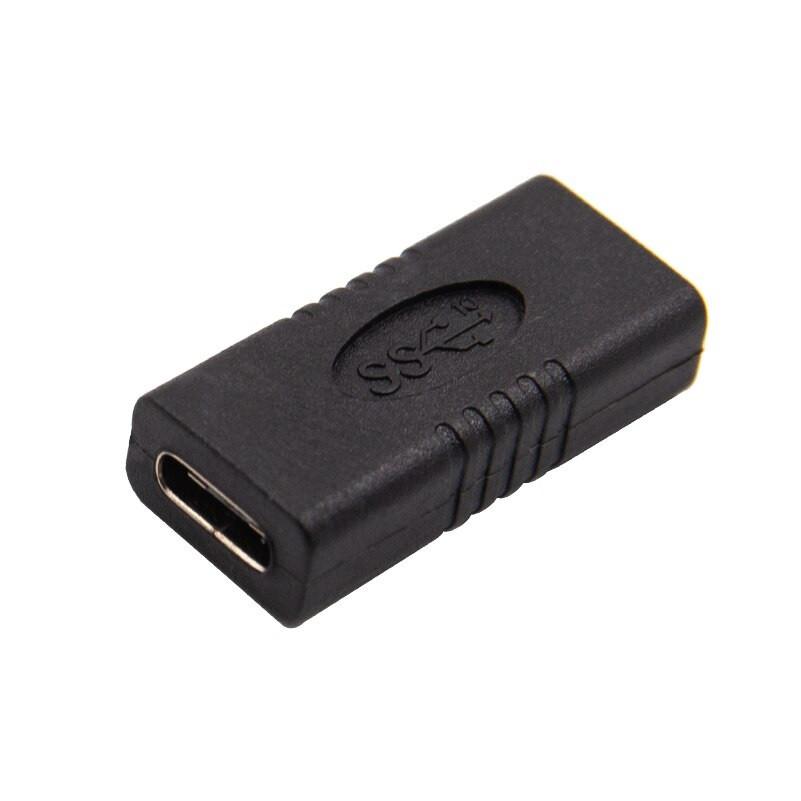 Переходник адаптер соединитель SUNROZ Type-C - Type-C F/F 3.1 Black (B48547)