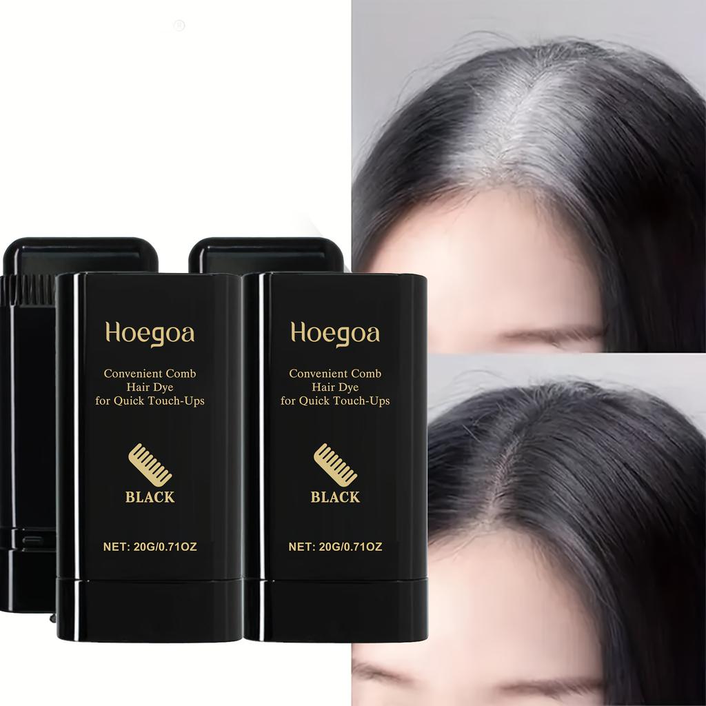 3Color Quick Touch-Up Hair Stick Temporary Color Stick Portable Temporary Quick Coverage Hair Pen Disposable Hair Dye Stick Comb