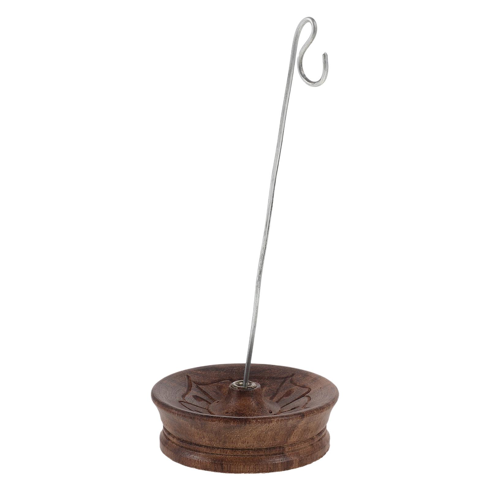 Nepal Wooden Incense Rope Burner Handmade Fireproof Ash Catcher Minimalist Design Portable Incense Holder for Desk Spa Yoga other