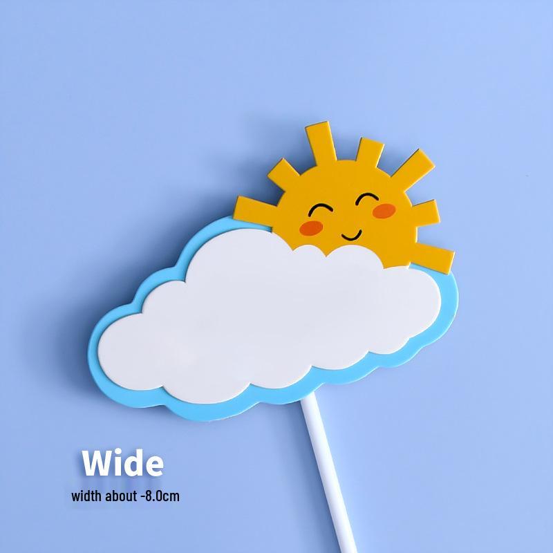 Happy Birthday Rainbow Cake Topper with Writable Greeting Card