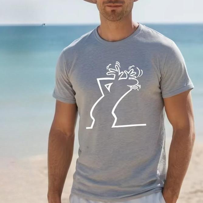 Summer Fashion Short Sleeved Casual Loose Round Neck Comfortable Daily Top for Men T-shirt