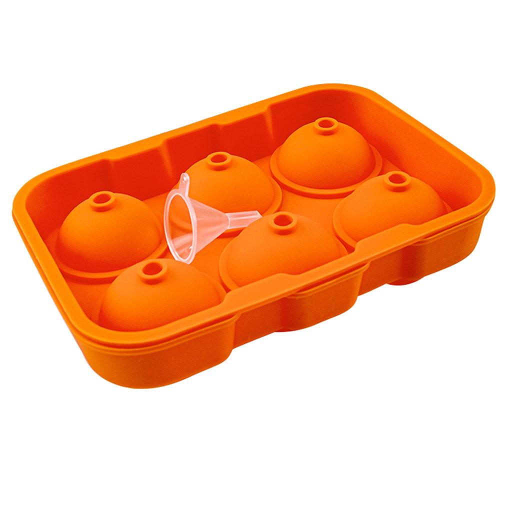 

6-Cavity Ice Cube Maker DIY Round Ice Ball Mould Home Bar Party Summer Cool