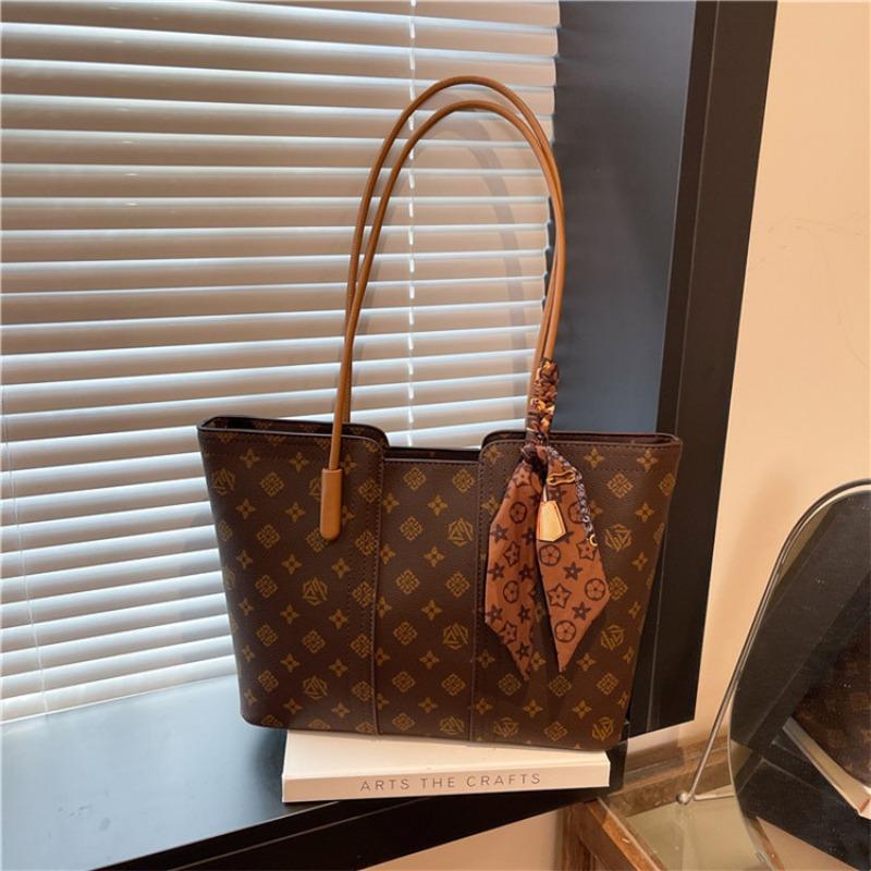 

Летняя новая однотонная сумка-тоут большой вместимости, простая и модная сумка-шоппер через плечо для通勤, сумка под мышку