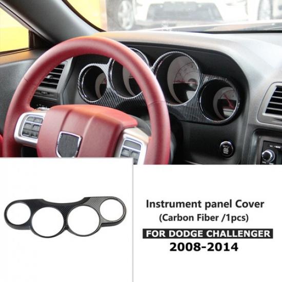 

Carbon Fiber Style Dashboard Meter Cover Trim For Dodge Challenger 2008-2014