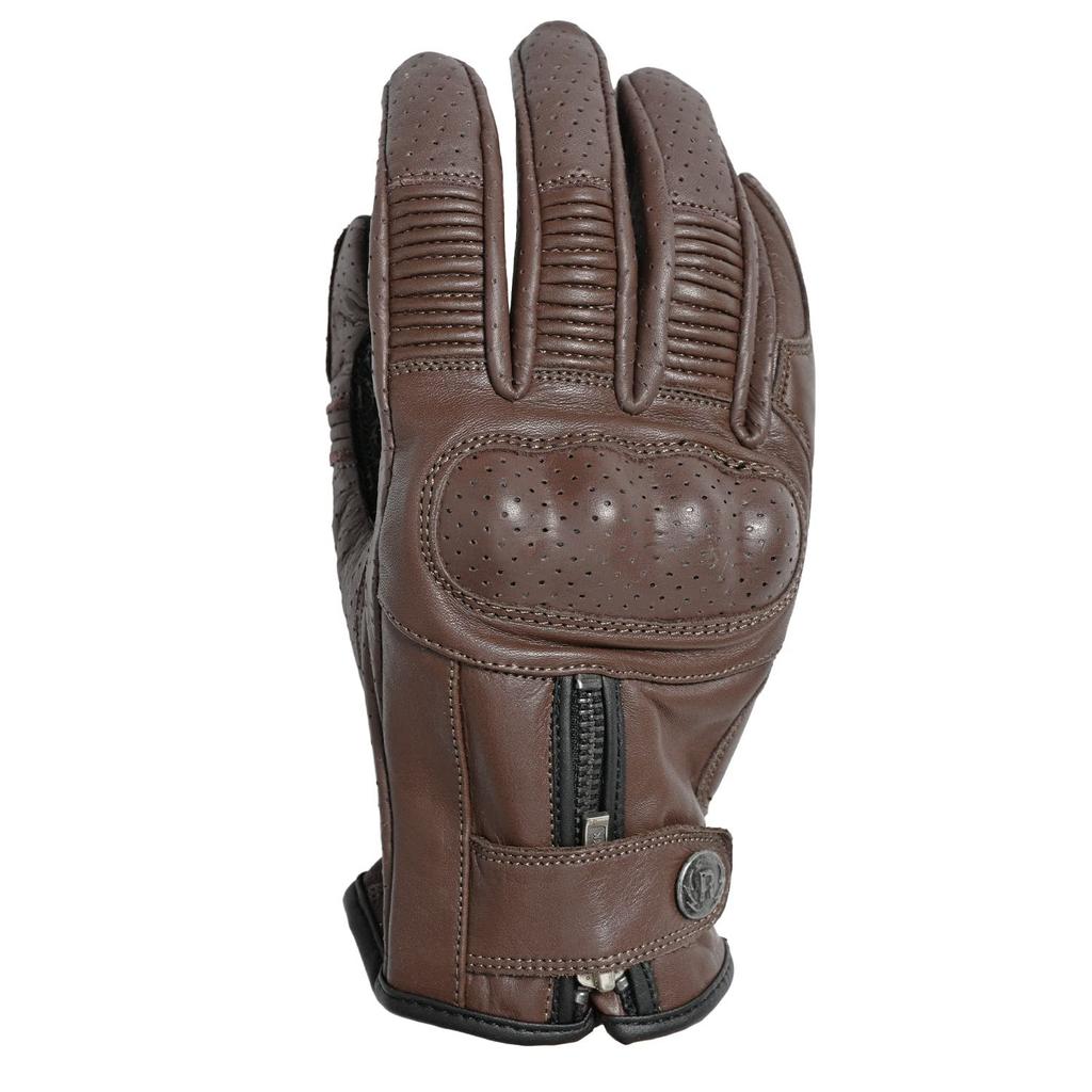 RIDEZ Genuine Leather Motorcycle Protective Smartphone Cowhide Leather All Brown Retro American Gloves, Compatible, Men's Gloves, Season, Spring,