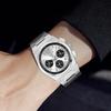 Men Chronograph Quartz Watch with Date Display Stainless Steel Strap Waterproof Fashion Business Male Wrist Watch
