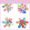 Infant Manhattan Finger Ball Hand Rattle Toy Atomic Ball Rotating Teether Hand Grab Toy Soft Rubber Ball
