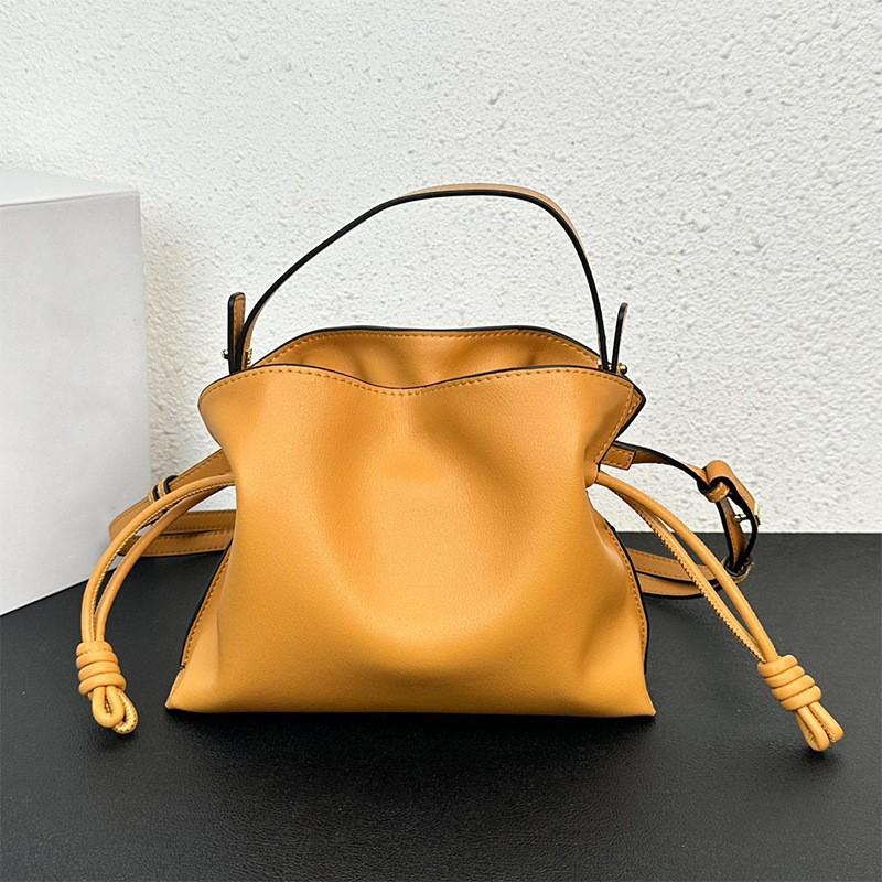 2023 Luojia New Style Blessing Bag Hand-held Cross-body Solid Color Dumpling Drawstring Bucket High-quality Texture Simple