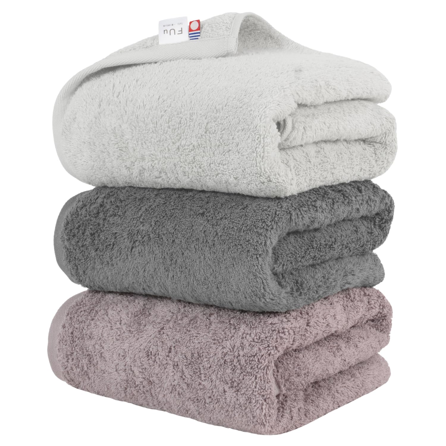 

OruTa Imabari Towel Bath Towel 3-Piece Set, 100% Cotton, Thick, Fluffy, Absorbent, FUu, Gentle on Skin, Hotel Quality, Perfect for After Bathing, Ryok