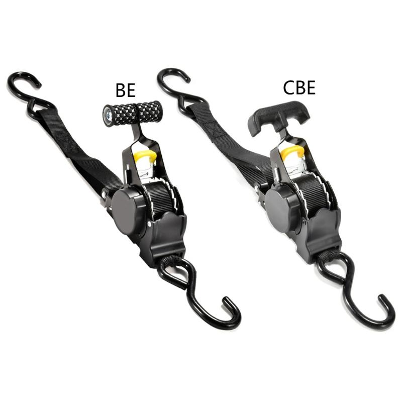 Retractable Ratchet Strap Heavy Duty Ratchet Strap Self Retractable Tie Down Strap for Motorcycle Truck Trailer Cargo