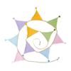 Festoni Bandierine in Cotone Crepe Colori Caramella Luminosi Per Asilo Nido Compleanni di Bambini Feste Eventi