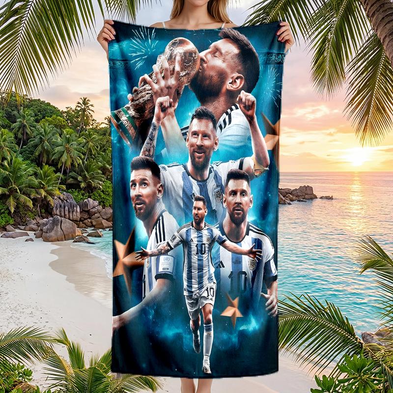 Great Soccer Player Fashion Beach Towel: Ideal for Summer Adventures Soft, absorbent and quick drying suitable for swimming and bathing