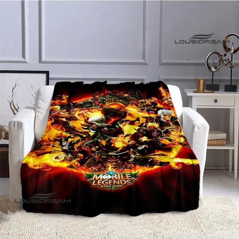 Mobile Legends Bang Bang Cartoon Printed Blankets Fashion Warm Flange Blanket Home Travel Blanket Bed Linings Birthday Gift