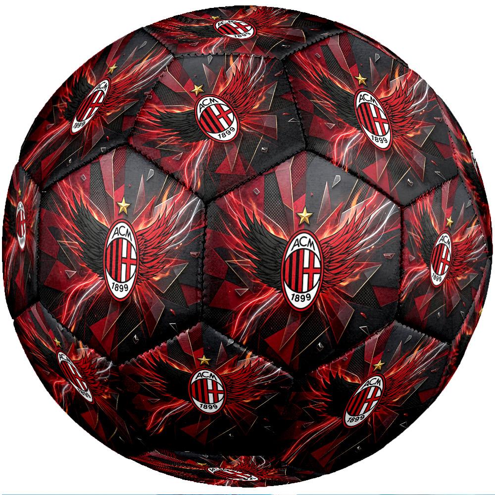 AC Milan Theme Soccer Ball Size 5 Soccer Ball Soft Touch Professional Training Football for Outdoor Sports