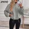 JPNTKY Women's Vintage Casual Solid Color Print Autumn Winter Long Sleeve Jackets & Coats