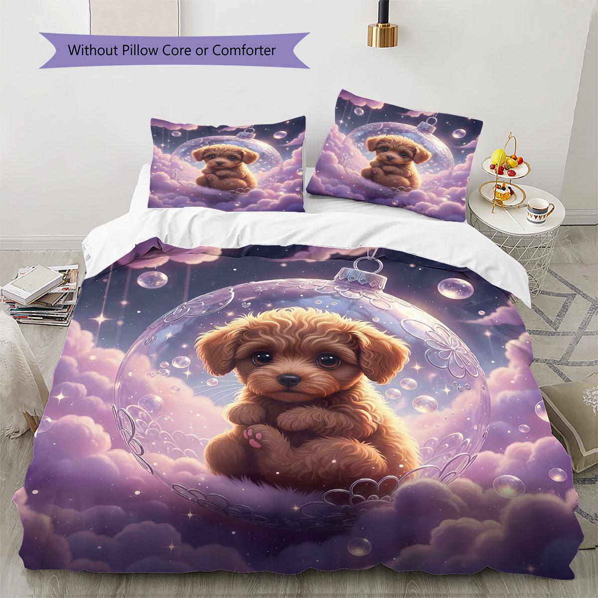 

Glassballpet Pattern Bedding Quilt Set Quilt Cover Pillowcase Home Decoration Birthday Gift (1 * duvet cover + 2 * pillowcase, without core) 135x200cm