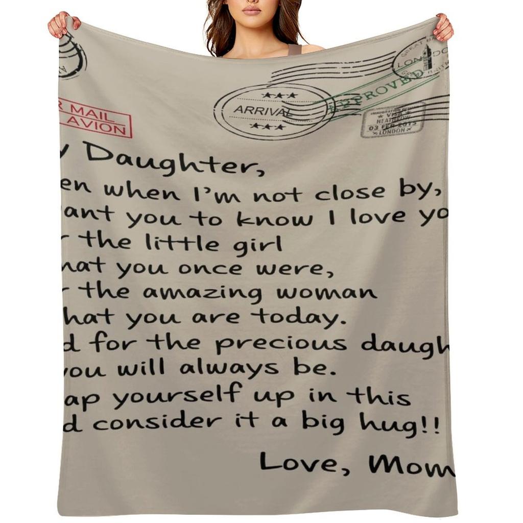 To My Daughter Even Post Mark Quilt Blanket, Love Your Mom For Family Throw Blanket Baby Picnic Blankets