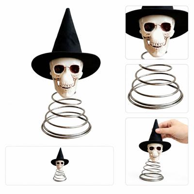 Halloween Tree Topper Witch Hat Spring Skeleton Decoration for
