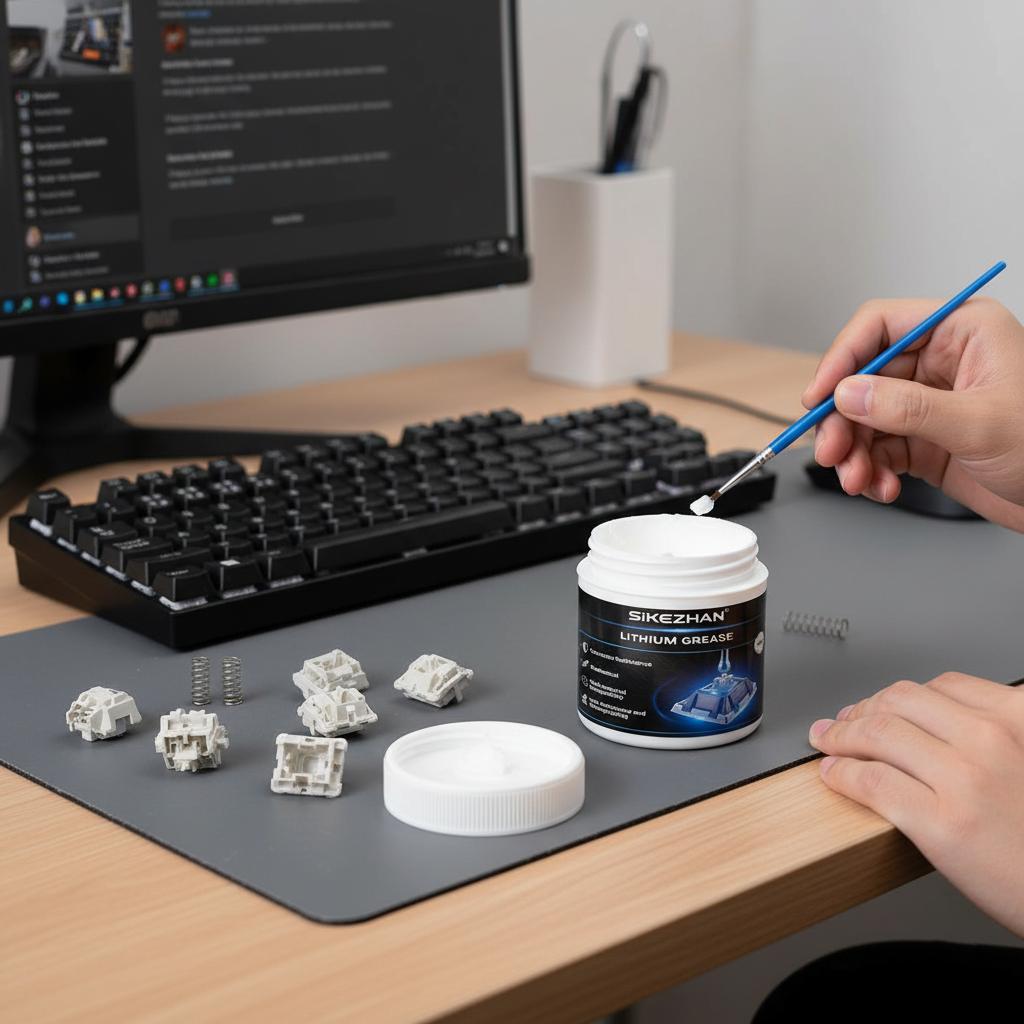 100g Mechanical Keyboard Lithium Grease Switch Lubricant for Stabilizer Keycaps Lube High Heat Resistance Brush Kit SIKEZHAN