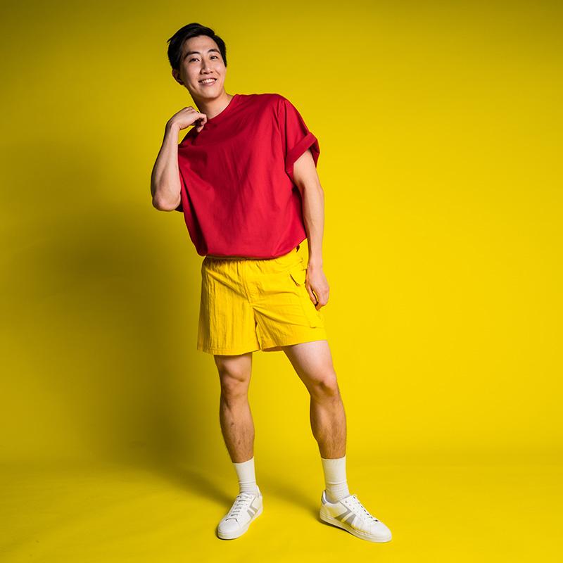 Y-3 SS21 Letter Logo Casual Shorts Men shorts Yellow GT5254