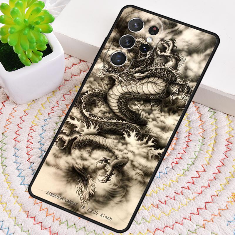 Asian Chinese Dragon soft Phone Case for Samsung Galaxy note 10 pro S26 Ultra S23 S24 FE S25 S21 S22 PLUS shockproof Cove