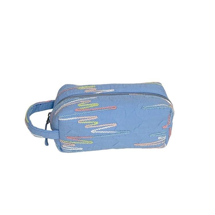 Stylish And Spacious Summer Checkered Makeup Bag Cute Portable Travel Handbag