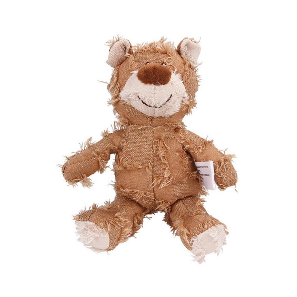 Bear Dog Toys Interactive Bear Dog Squeak Chew Toy Unbreakable Squeaky Toys for Aggressive Chewers