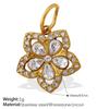 Fashion Vintage Bohemian Diy Love Flower Diamond Pendant Accessories Gold Plated Pendant