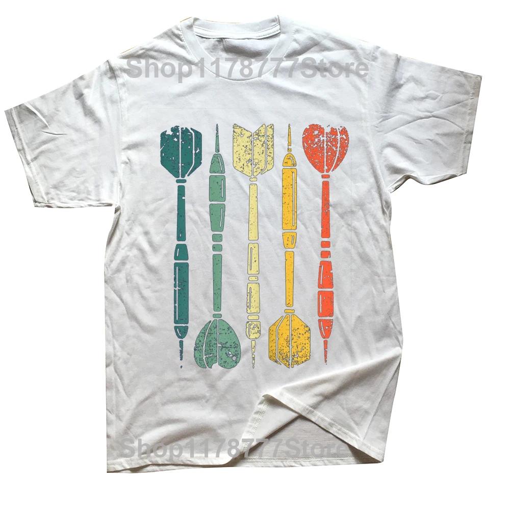 Funny Cool Dartboard Vintage Dart Player Sports T Shirts Graphic Cotton Streetwear Short Sleeve Birthday Gifts Summer T-shirt