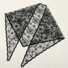Breathable Ins Lace Hair Scarf Thin Women Lace Bandana Solid Color Retro Triangle Headband  Ladies