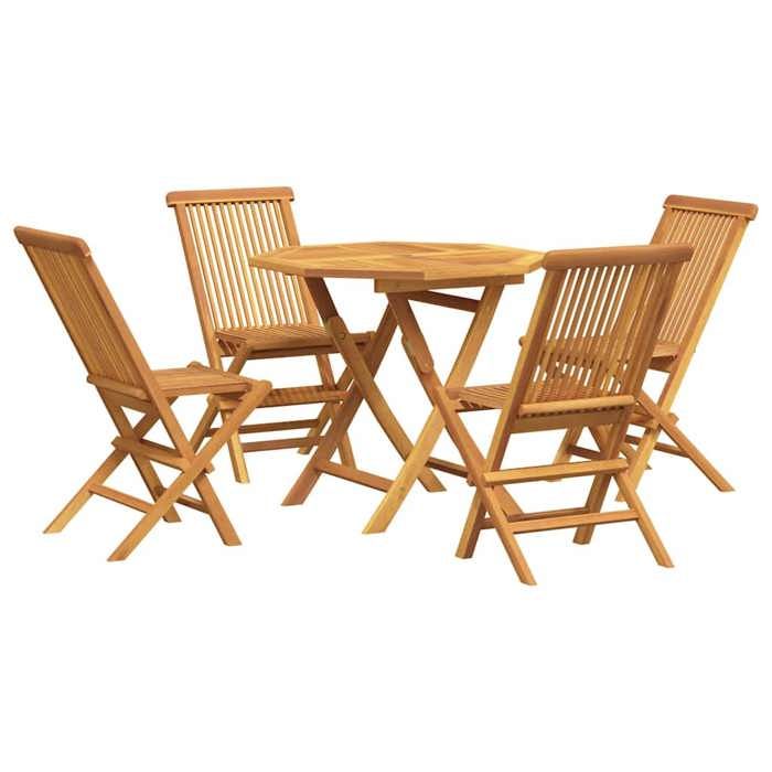 Maison Exclusive - Ensemble à manger de jardin 5 pcs Bois de teck massif