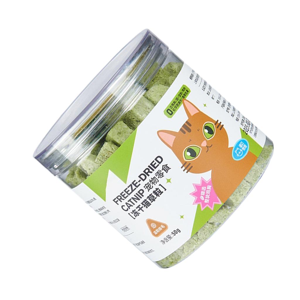 Natural Cat Grass Snack for Cats Dental Healthy Cat Care Chewing Licking Snack Cat Hairball Control Freeze Dried Snack
