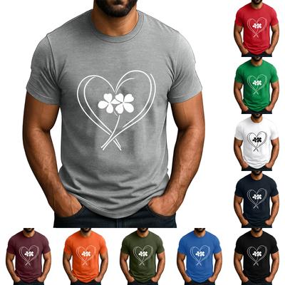 Men's  Popular T-shirt Printed Round Neck Short Sleeve T-shirt