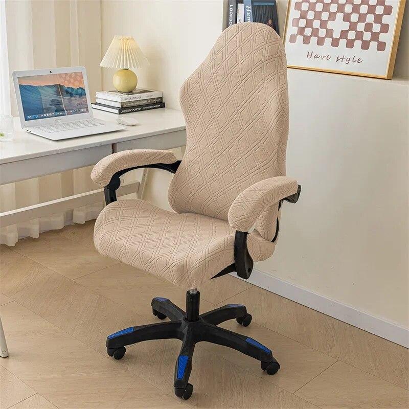 1 sada Spandex potah na kancelářskou židli Stretch Počítačová herní potah na židli Jacquard Elastické křeslo Potahy na sedák Housse De Chaise