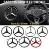 AABIC1 1pcs 52mm 57mm Car Steering Wheel Badge Emblem Sticker Auto-Styling For Mercedes Benz A B C E S class GLA GLC CLA W204 W205 W212