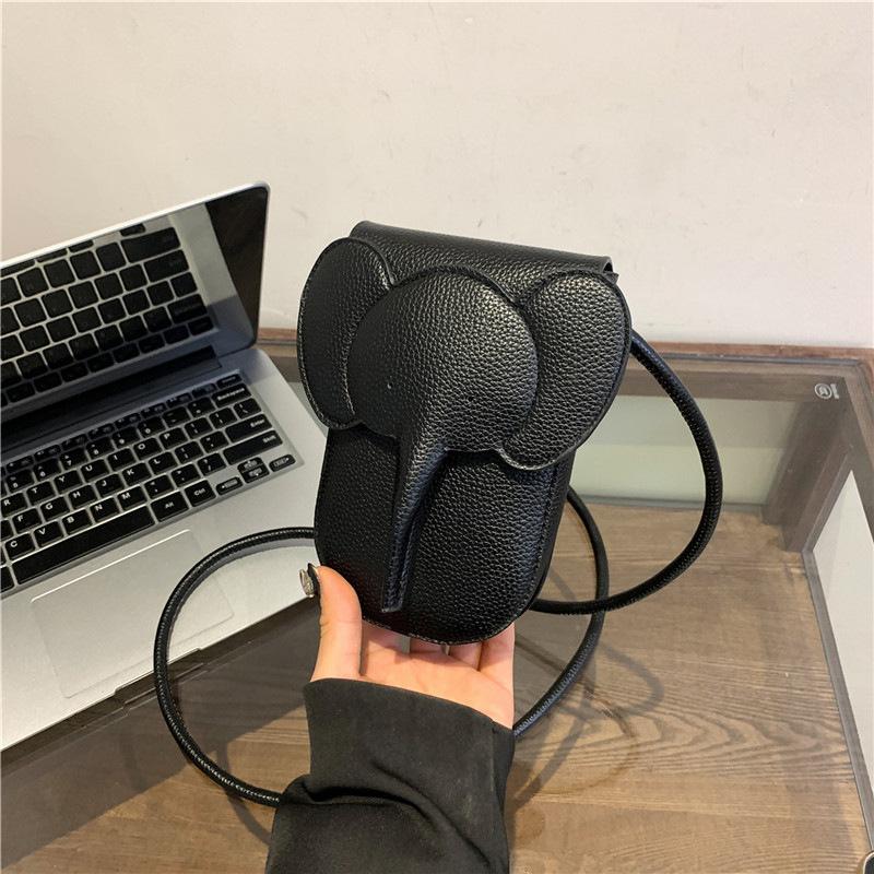 PU-Leder Baby Elefant Münzbörse Damen Tasche Anhänger Kreativer Kartenhalter Aufbewahrung Lippenstift Umschlag Reißverschluss Geldbörse