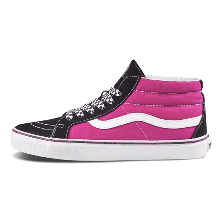 

Кроссовки унисекс Vans Sk8-Mid Reissue Jazzy Black Pink True-White VN0A391FS1S