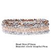 Mode 4 st Färgstarkt Kristallarmband För Kvinnor Män Fasetterade Kristallpärlor Armbandsset Handgjorda Glänsande Smycken Kvinnlig
