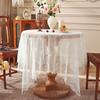 Elegant Lace Tablecloth French Style Rectangular Dining Cover Vintage Decorative TV Stand Dustproof Cloth