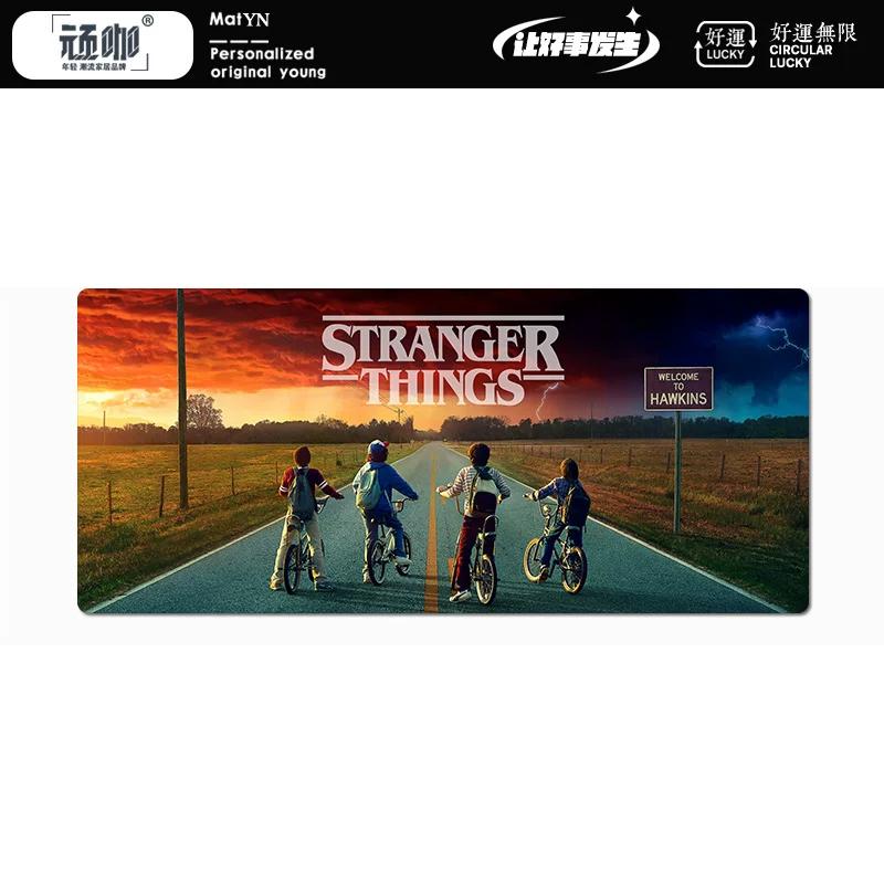 New  Creativity Stranger Things Peripheral High Definition Printing Leather Mouse Pad Large Size Computer Non-slip and Dirty-resistant Keyboard Pad