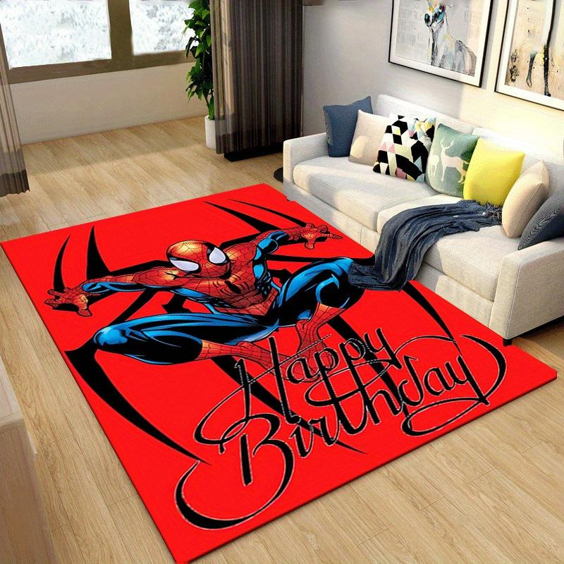 1pc Spider-Man Pattern Area Rug Soft Flannel Floor Mat for Living Room,Office,Bedroom and Carpet,Sofa Coffee Table Floor Mat