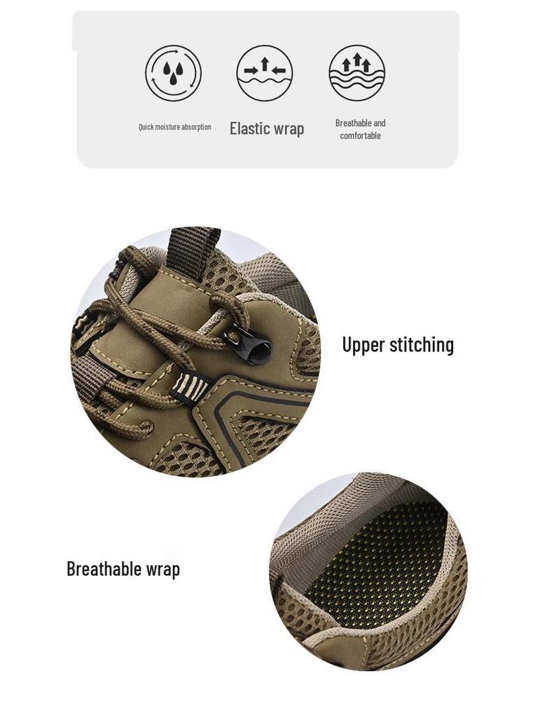 Lichte Heren Mesh Wandelschoenen - Zomer, Ademend, Zachte Zool, Casual Sport Buitenschoenen