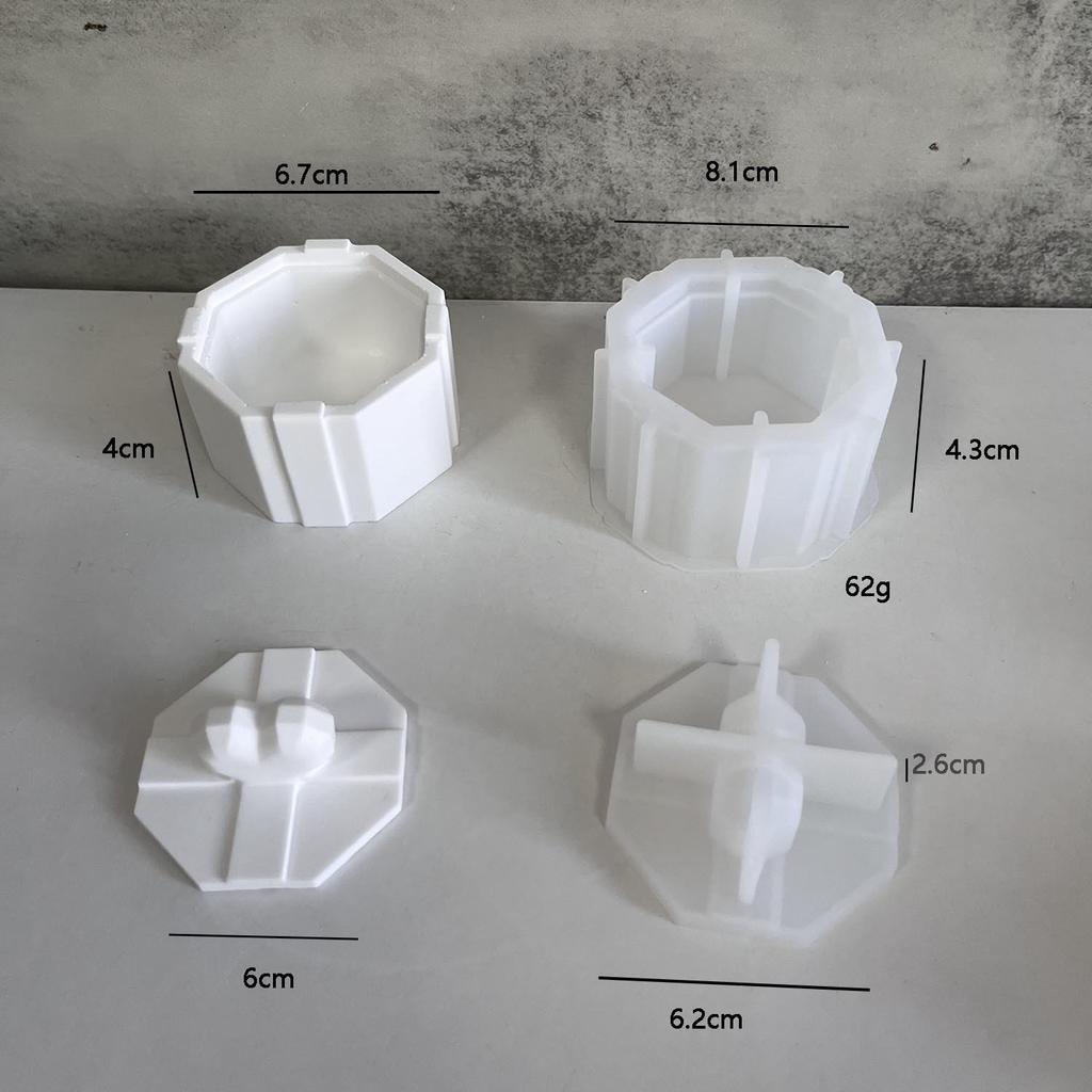 Silikonform für Geschenkaufbewahrungsbox Kerzenaroma Aufbewahrungstablett Dekoration Form Ohrringe Anhänger Schmuckaufbewahrungsbox Gipsform