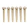 Musiclily Plastic Acoustic Guitar Bridge Pins, Ivory/Black Dot (Pack of 6)