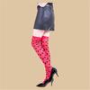 Calzini Lunghi da Festa con Stampa Giullare Elasticizzati Design Sopra il Ginocchio Morbido Poliestere Calzini Lunghi da Donna
