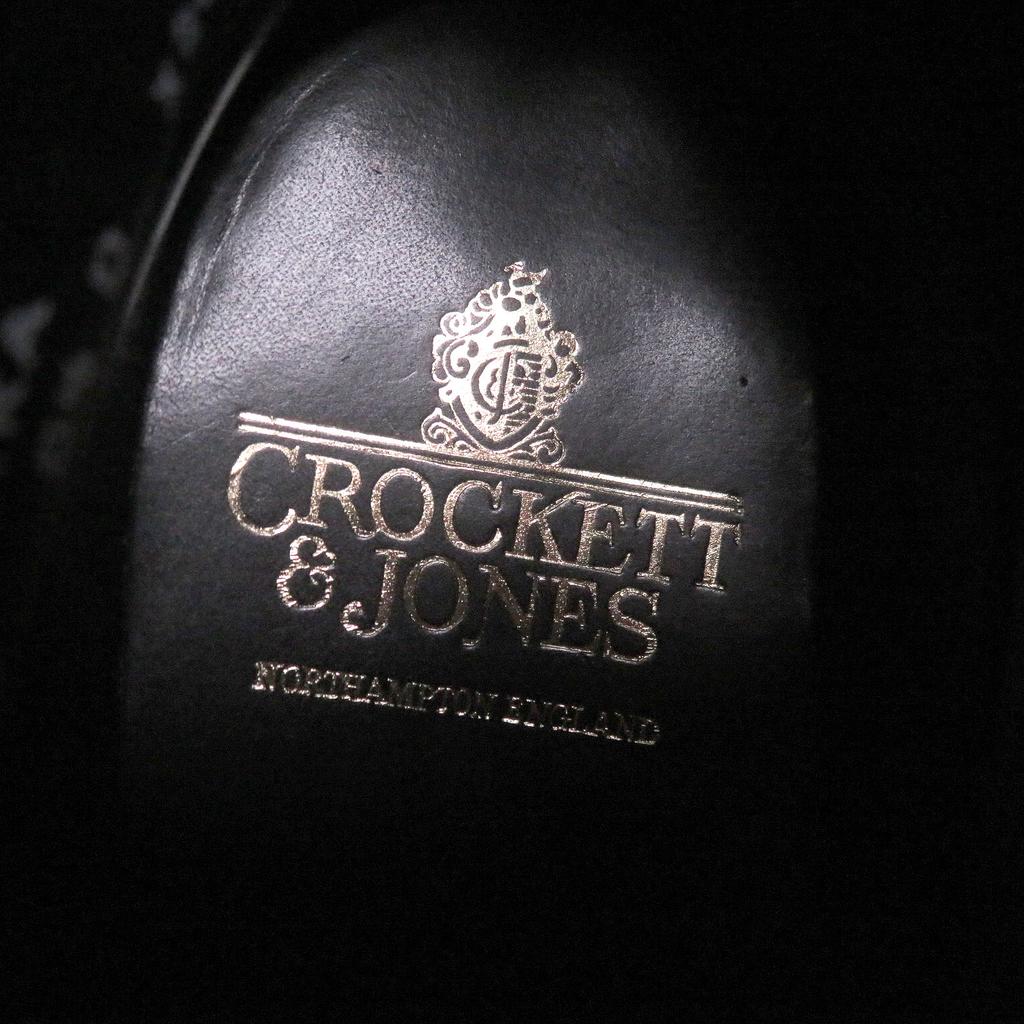 Pristine CROCKETT&JONES Ankle boots CHUKKA Dark navy Suede leather mens 5.5 Used