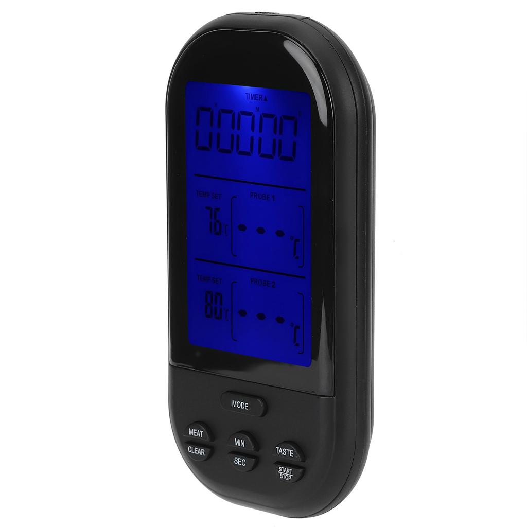 Wireless Remote Food Thermometer with Dual Probe Kitchen Cooking Barbecue Grill Accessory(TSK32B