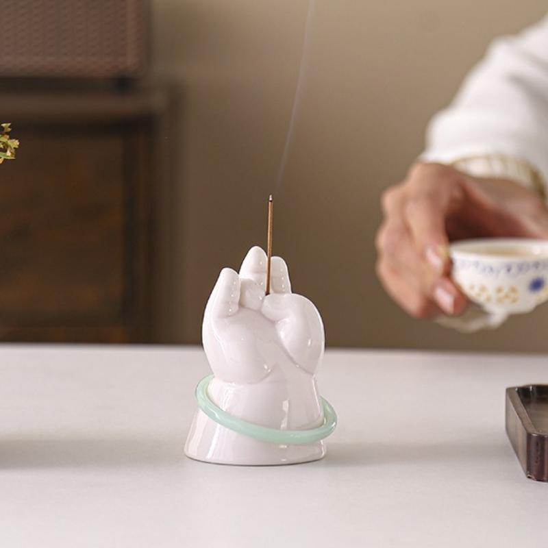 Ceramic Small Fat Bergamot Incense Plug Incense Seat Creative Household Indoor Tea Ceremony Tea Pet Incense Burner Incense