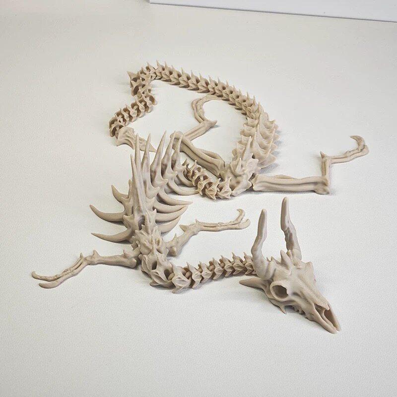 3D Printed Movable Skeleton Dragon Hinge Toy Bone Dragon Desktop Decoration Creative Gift For Office Decor