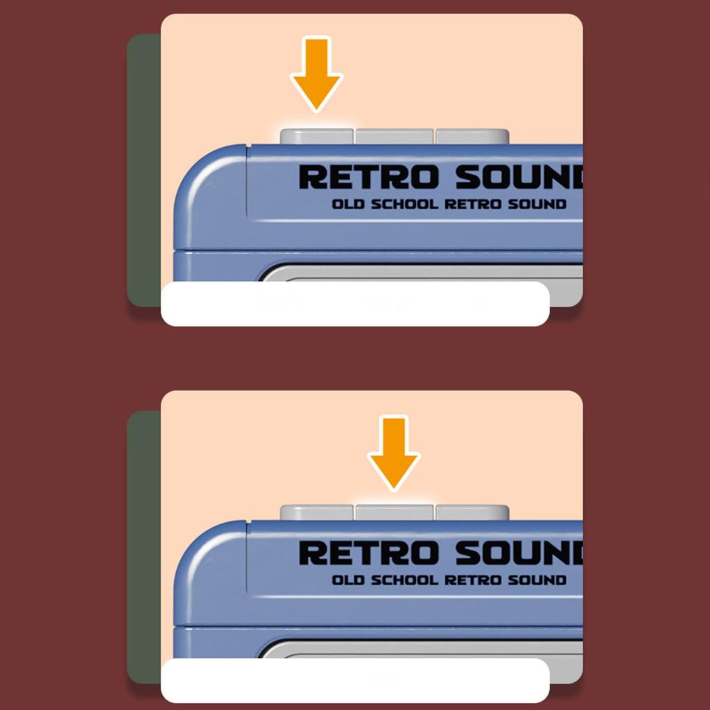 [Ozozuize] Retro Recording Keychain,Mini Tape Voice Recorder Key Chain with Voice Recording,Funny Music Box